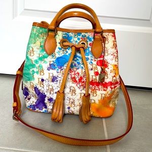 Dooney and Bourke Bucket Bag in Splatter